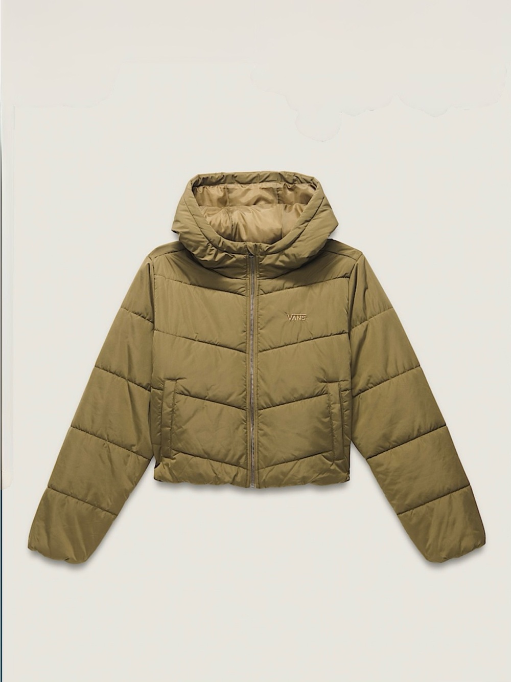 Vans Foundry Crop Puff Hooded Jacket NWT